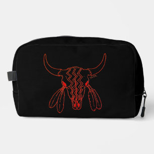 Red Ghost Dance Buffalo Line Black Dopkit Waschbeutel
