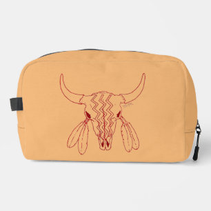 Red Ghost Dance Buffalo Line tan Dopkit Waschbeutel