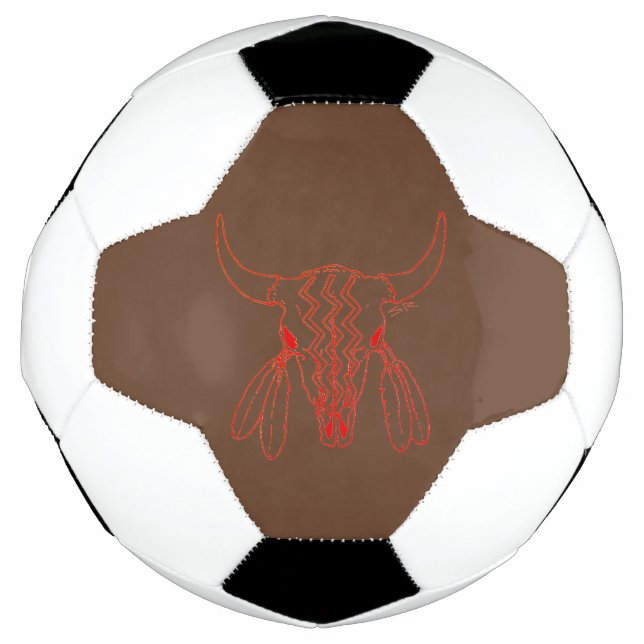Red Ghost Dance Buffalo Linie braune Fußball (Vorderseite)
