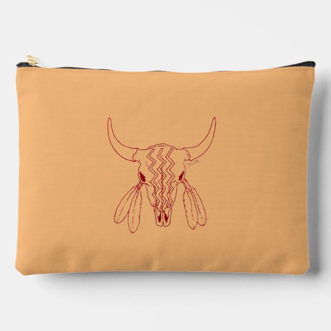 Red Ghost Dance Buffalo Linie tan Beutel (Vorderseite)