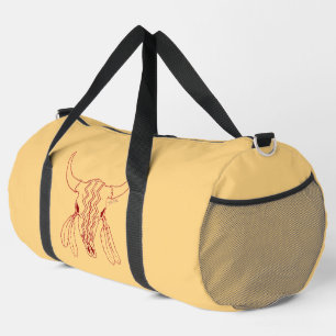 Red Ghost Dance Buffalo Linie tan Duffack Tasche