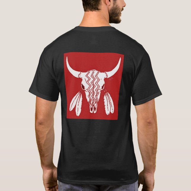 Red Ghost Dance Buffalo noir t-shirt dos (Dos)
