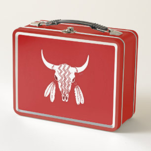 Red Ghost Dance Buffalo Roter Lunchbox