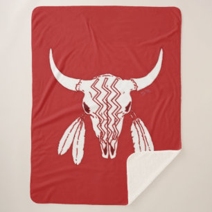 Red Ghost Dance Buffalo sherpa couverture