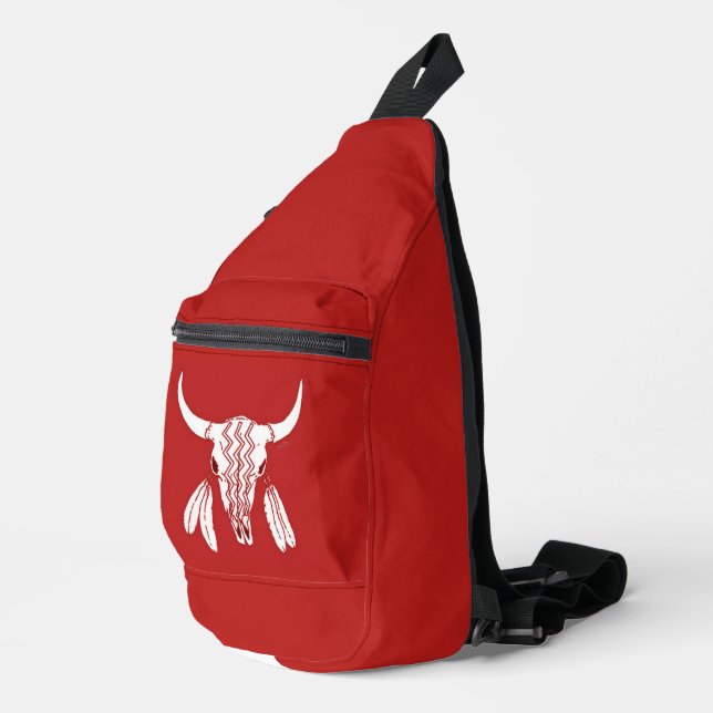Red Ghost Dance Buffalo Sling Tasche Rucksack (Rechte Ecke)