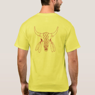 Red Ghost Dance Buffalo t-shirt jaune dos