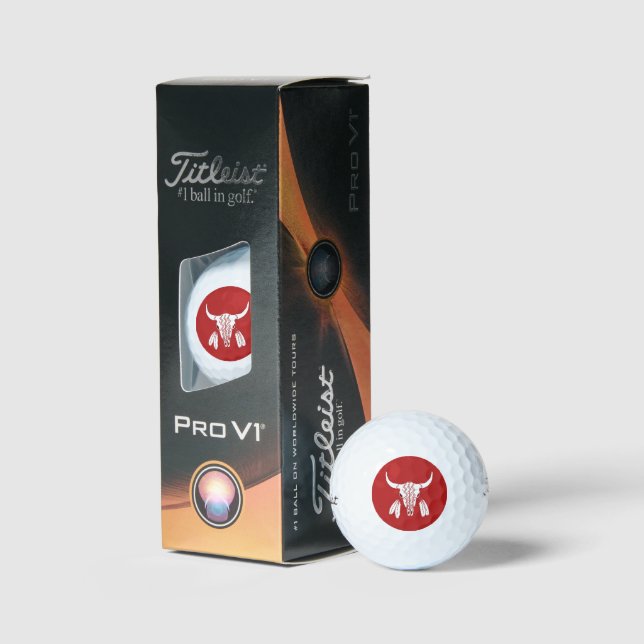 Red Ghost Dance Buffalo Titleist Pro V1 balles de  (Conditionnement)
