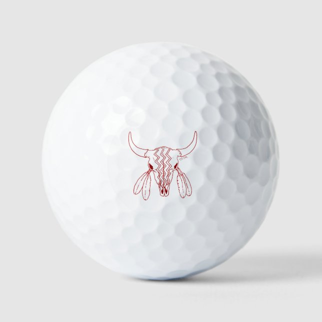 Red Ghost Dance Buffalo Wert Golfbälle 12 pk (Vorderseite)