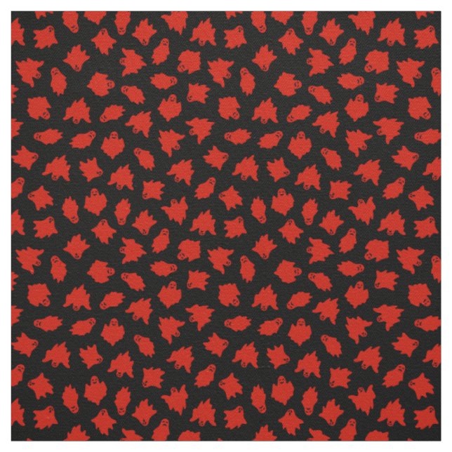 Red Ghost Happy Halloween Moderne Stoff (Muster)