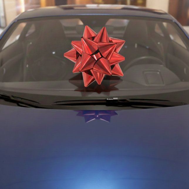 Red Gift Bow Extra Large Window Cloning Fensteraufkleber (Red Gift Bow Extra Large Window Cling )