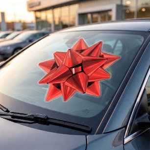 Red Gift Bow Extra Large Window Cloning Fensteraufkleber
