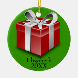 Red Gift Package 2014 Ornament