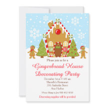 Red Gingerbread House Dekorieren Weihnachtsgebäck
