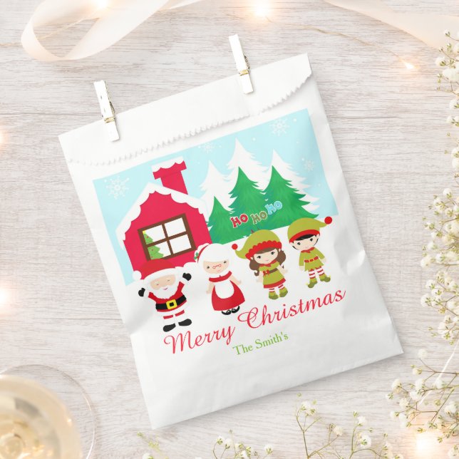 Red Gingerbread House Dekorieren Weihnachtsgebäck  Geschenktütchen (Ausgeschnitten)