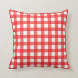 Red Gingham Checkered Pattern Kissen