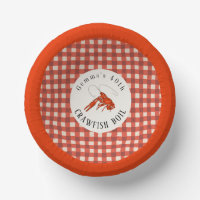 Red Gingham Crawfish Boil Meeresfrüchte Party