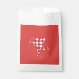Red Gingham Cupid Geschenktütchen