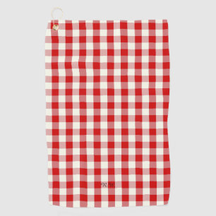 Red Gingham Kariert Golfhandtuch
