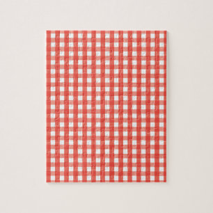 Red Gingham Karo Pattern