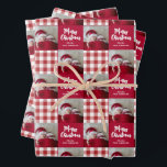 Red Gingham Merry Christmas Wrapping Paper Geschenkpapier Set<br><div class="desc">Personalisierte Weihnachtsverpackung für die Familie. Niedliche,  anpassbare Weihnachtsverpackung. Personalisiertes Urlaubspapier. Kinder Foto Urlaubspapier. Anpassbare Weihnachtsverpackung. Personalisierte Weihnachtsverpackung. Bauernhaus Weihnachten. Modernes Papier für die Umhüllung von Land. Baby Foto Packpapier. Gingham Pattern. Frohe Weihnachts-Foto Packpapier. Personalisiertes Papier aus rotem Bauernhaus.</div>