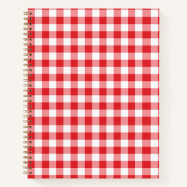 Red Gingham Notebook Notizbuch