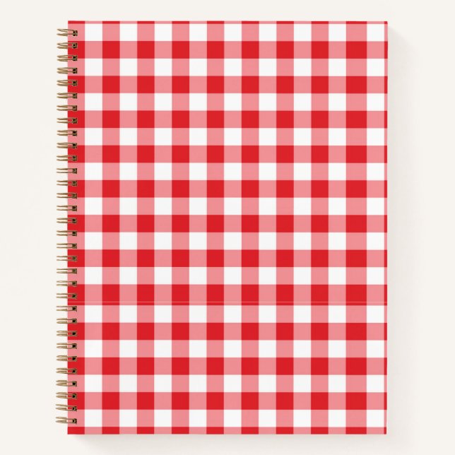 Red Gingham Notebook Notizbuch (Vorderseite)