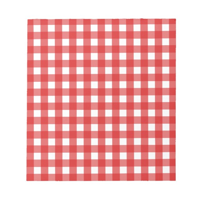 Red Gingham Notizblock (Vorderseite)