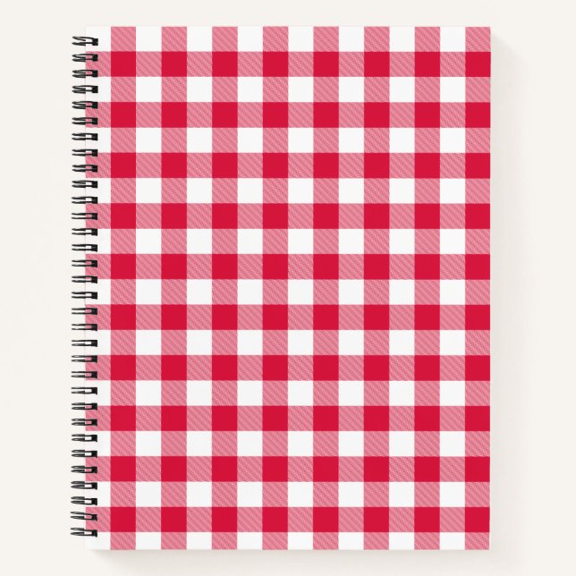 Red Gingham Notizbuch (Vorderseite)