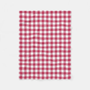 Red Gingham Pattern Fleecedecke