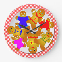 Red Gingham Tablecloth Plate of Gingerbread Men