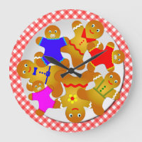 Red Gingham Tablecloth Plate of Gingerbread Men