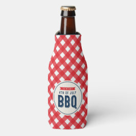 Red Gingham und Blue 4. Juli GRILLEN Flaschenkühler