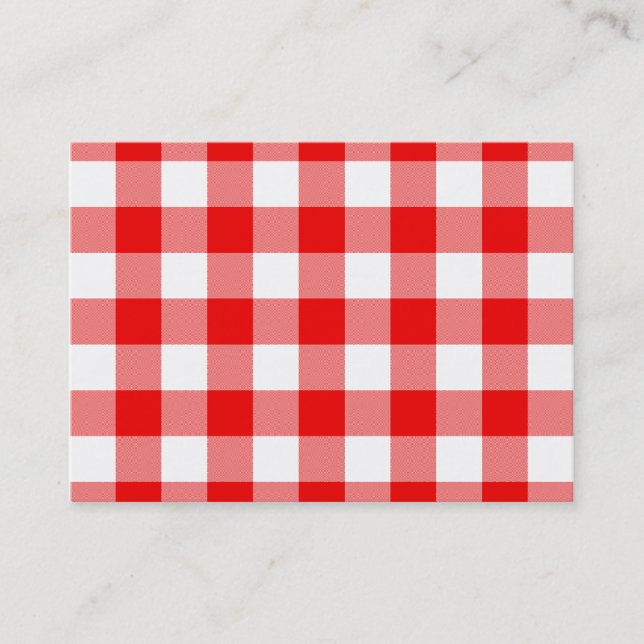 Red Gingham Visitenkarte (Vorderseite)