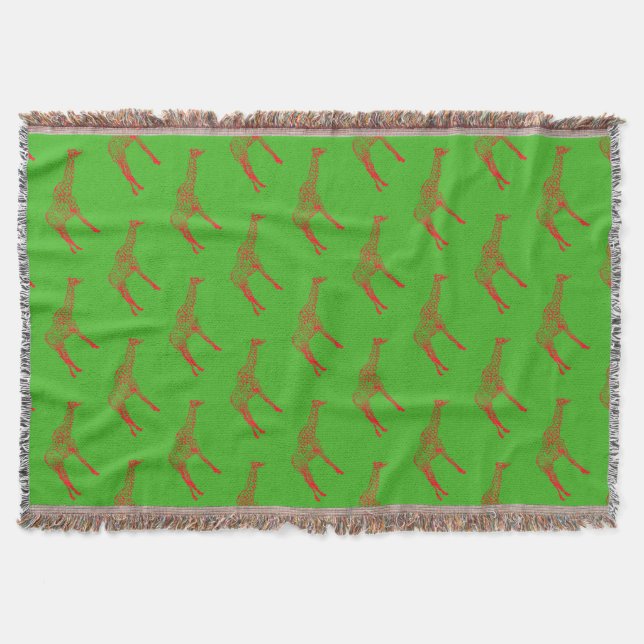 Red Giraffe Stencil Decke (Vorderseite)