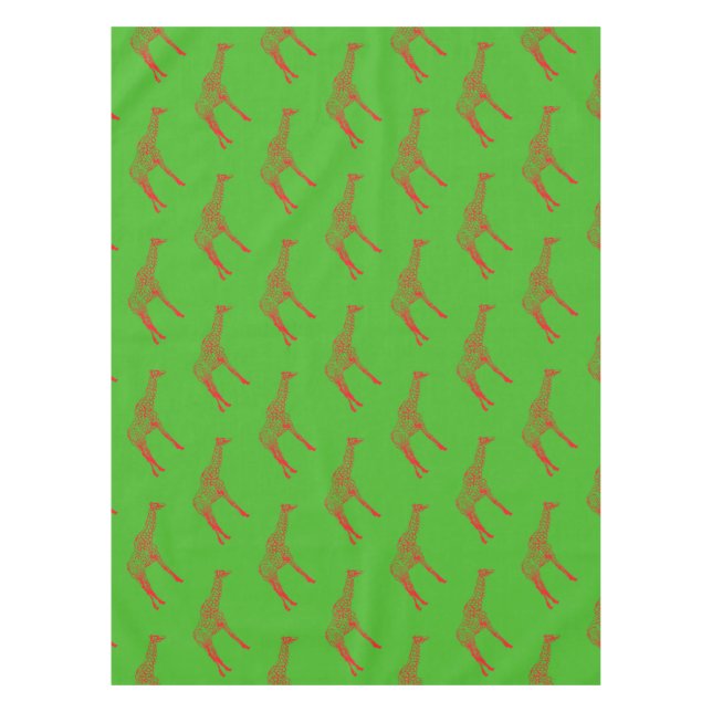 Red Giraffe Stencil Tischdecke (Vorderseite)