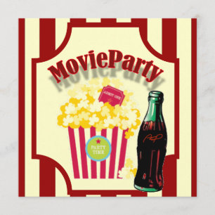 Red Girls Movie Anniversaire Fête Invitation