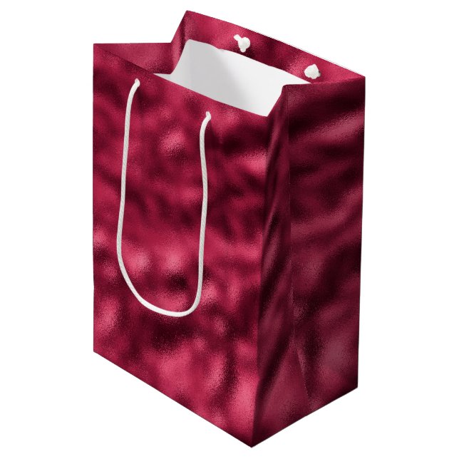 Red Glam Mittlere Geschenktüte (Vorderseite Schrägansicht)