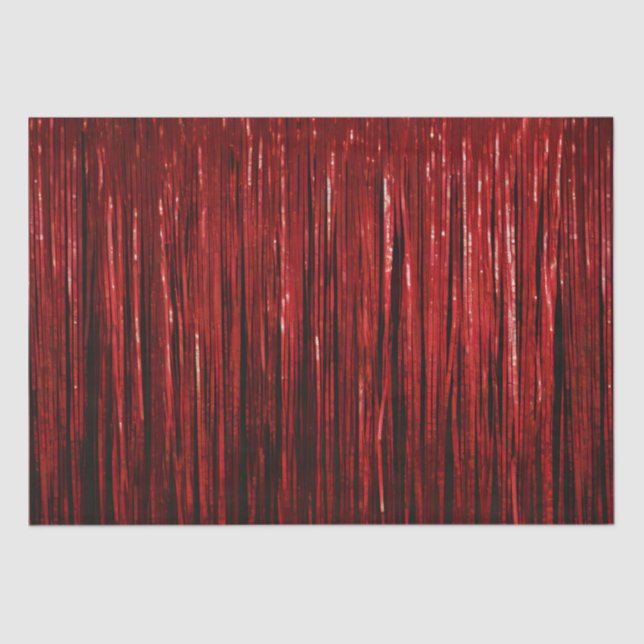 Red Glam Tinsel Stripes Seidenpapier (Vorderseite)