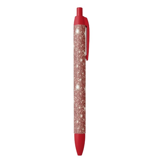 Red Glitter Christmas Kugelschreiber (Unterseite (Vertikal))