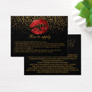 Red Glitter Lips Application Instructions