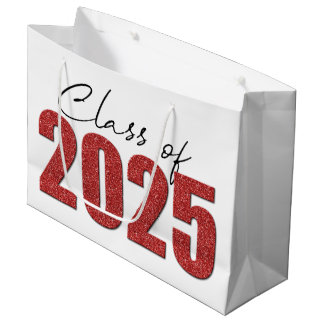 Red Glitzer Class 2025 Große Geschenktüte
