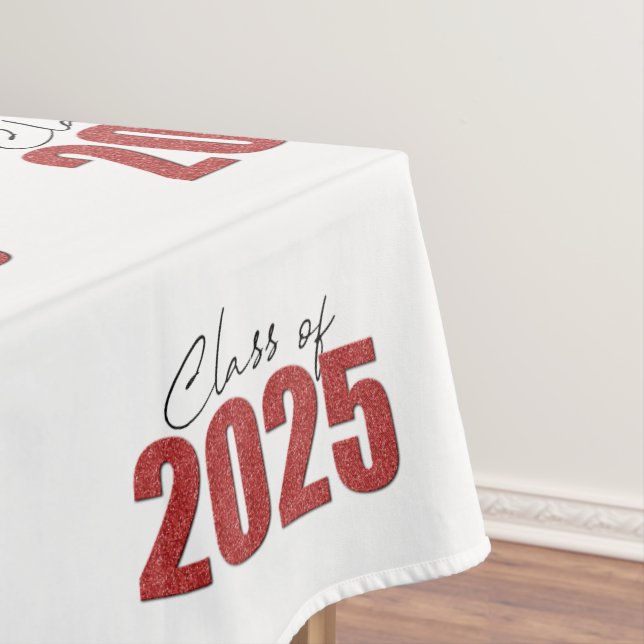 Red Glitzer Class 2025 Tischdecke (Beispiel)