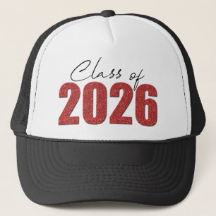 Red Glitzer Class 2026 Truckerkappe