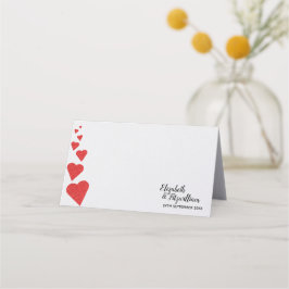 Red Glitzer Heart Platzkarte/Escortkarte Platzkarte