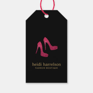 Red Glitzer Heelses Boutique Fashion Black Geschenkanhänger