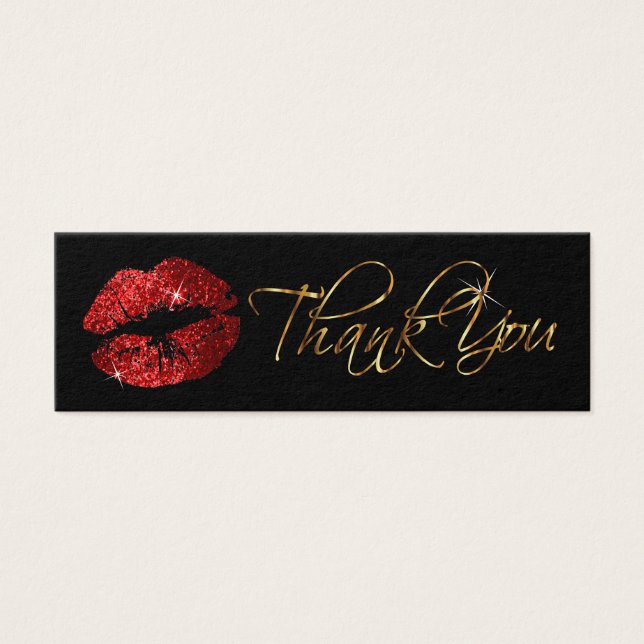 Red Glitzer Lips - Danke (Vorderseite)