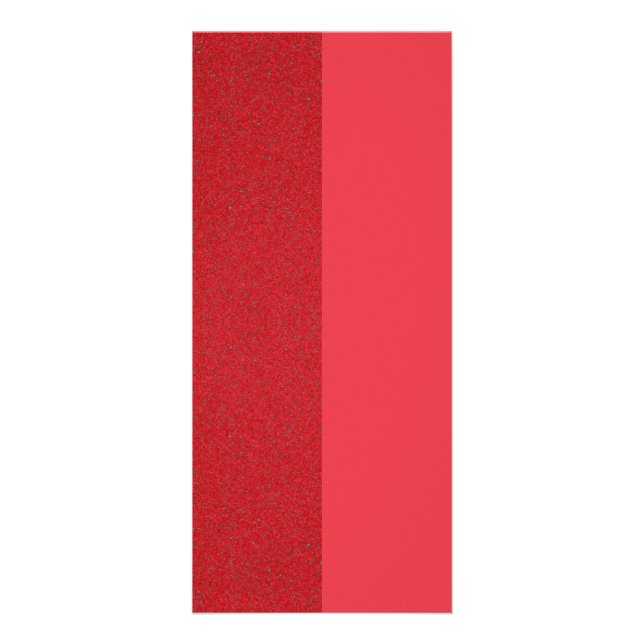 Red Glitzer & Matte 4″×9″ Vertikale Rackkarten Werbekarte (Vorne)