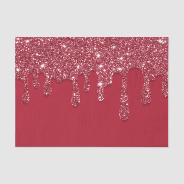Red Glitzer Tropfen Seidenpapier (Vorderseite)