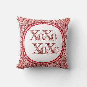 Red Glitzer XOXO Kissen