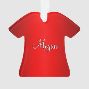 Red Glow Doppelname Ornament